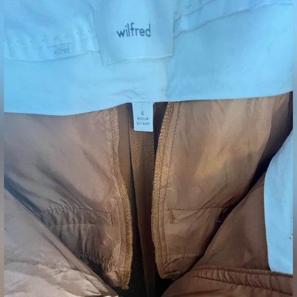 Full length Wilfred Effortless Pants size 4 cognac brown excellent condition - Picture 6 of 6